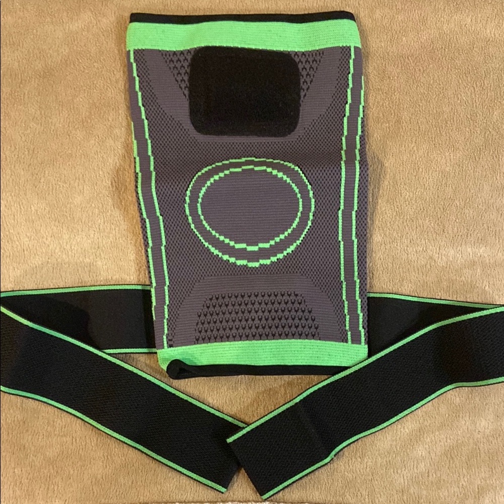 Green and Black Knee Support Brace